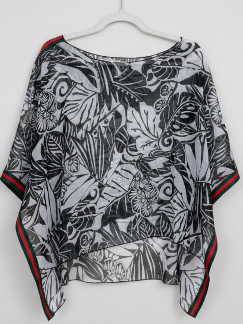 Meet Me in Miami Leafy Kaftan Top One Size